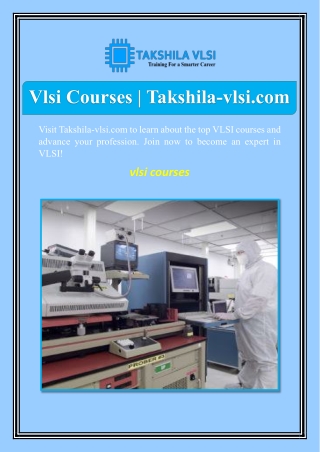 Vlsi Courses | Takshila-vlsi.com