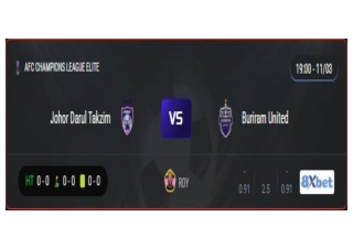 Xem trực tiếp Johor Darul Takzim vs Buriram United vào lúc 19:00, ngày 11/03/202