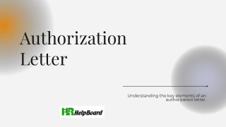 Authorization Letter for Bank