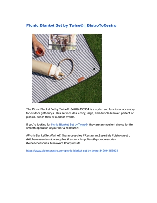 Picnic Blanket Set by Twine® _ BistroToRestro
