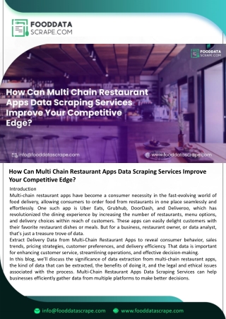 Leverage Multi Chain Restaurant Apps Data Scraping Services