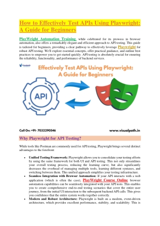 PlayWright Training in Bangalore - PlayWright Course Online