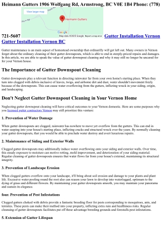 Don't Neglect Gutter Downspout Cleaning in Your Vernon Home