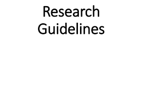 Research Guidelines