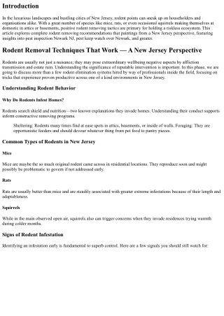 “Rodent Removal Techniques That Work — A New Jersey Perspective”