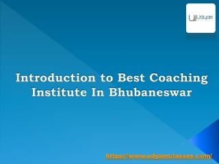 The Most Trusted Coaching Institute in Bhubaneswar!