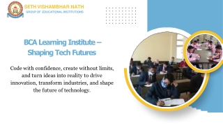 BCA Learning Institute – Shaping Tech Futures