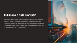 Indianapolis Auto Transport