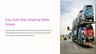 Auto Shipment