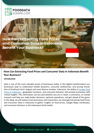 Benefits of Extracting Food Prices and Consumer Data in Indonesia