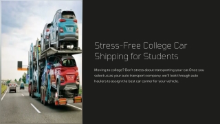 College Student Car Shipping