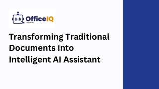 Transforming Traditional Documents into Intelligent AI Assistant