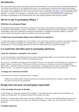 Créer un packaging éthique pour vos produits à base d'alcool