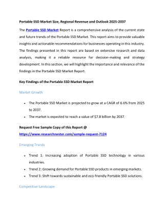 Portable SSD Market Size, Regional Revenue and Outlook 2025-2037