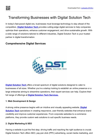 A One-Stop Digital Partner