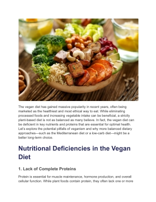 Uncovering Nutritional Gaps: Is the Vegan Diet Truly Healthy?