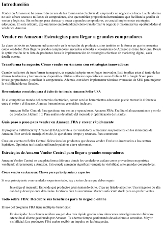 Vender en Amazon: Estrategias para llegar a grandes compradores