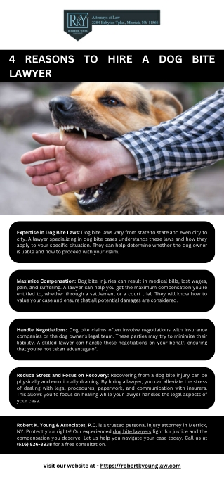 4 Reasons to Hire a Dog Bite Lawyer