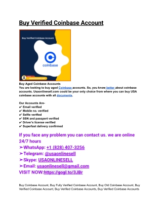 Buy Verified Coinbase Account
