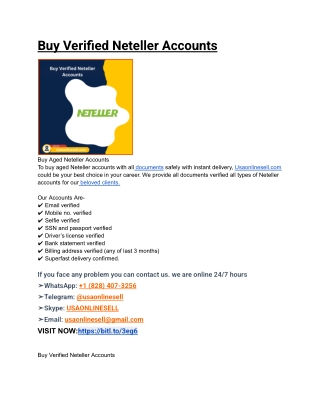 Buy Verified Neteller Accounts