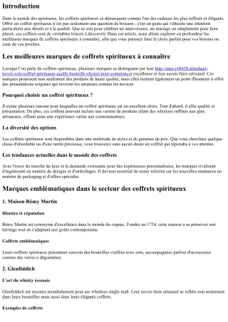 Les meilleures marques de coffrets spiritueux à connaître