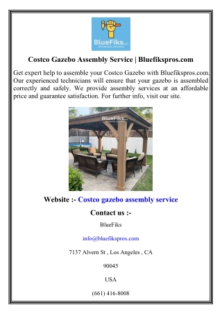 Costco Gazebo Assembly Service   Bluefikspros.com