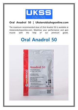 Oral Anadrol 50  Uksteroidsshoponline.com