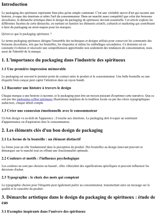 Démarche artistique dans le design du packaging de spiritueux