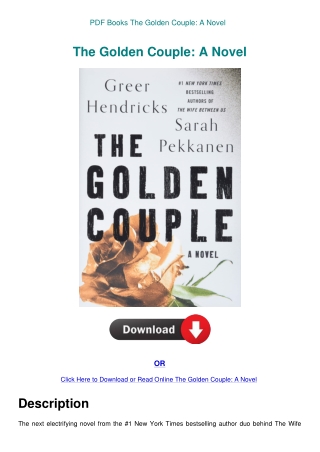 PDF Books The Golden Couple A Novel