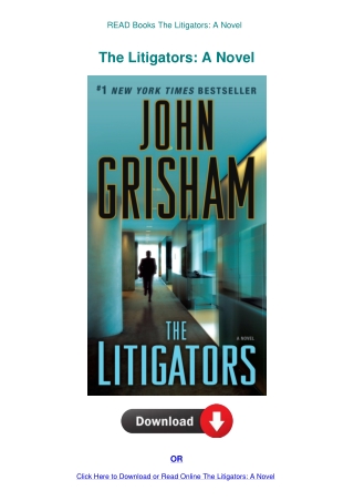 READ Books The Litigators A Novel 