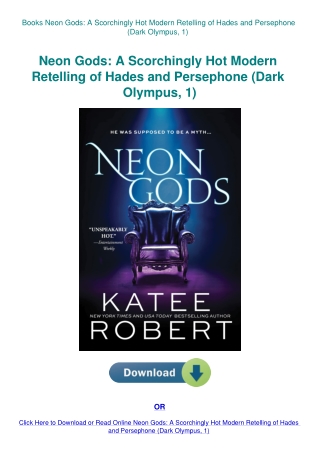 Books Neon Gods A Scorchingly Hot Modern Retelling of Hades and Persephone (Dark Olympus  1) 