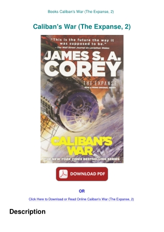 Books Caliban's War (The Expanse  2) 