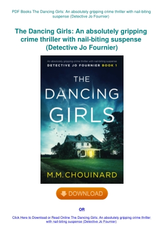 PDF Books The Dancing Girls An absolutely gripping crime thriller with nail-biting suspense (Detecti
