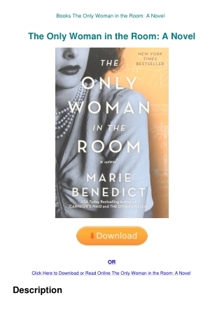 Books The Only Woman in the Room A Novel