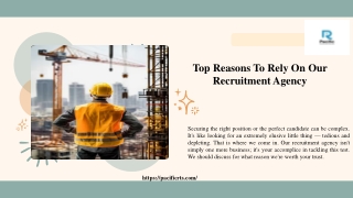 Top Reasons To Rely On Our Recruitment Agency