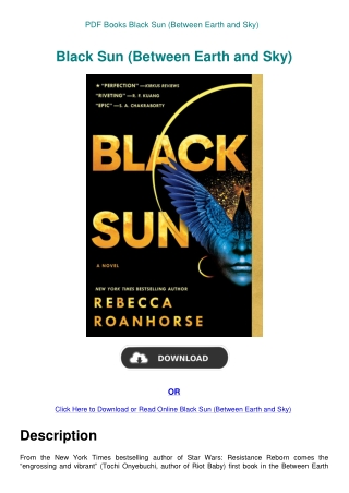 PDF Books Black Sun (Between Earth and Sky)