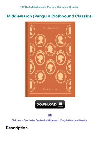 PDF Books Middlemarch (Penguin Clothbound Classics)