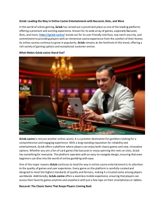 Uncover the Legacy of Gclub: The Pioneer in Online Baccarat and Slot Games