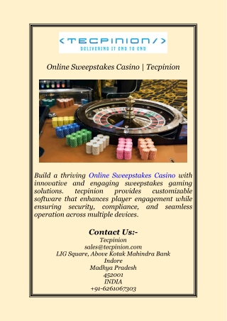 Online Sweepstakes Casino | Tecpinion