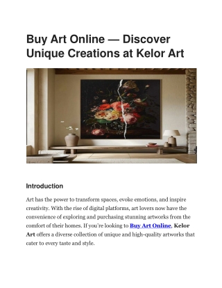 Buy Art Online – Kelor Art