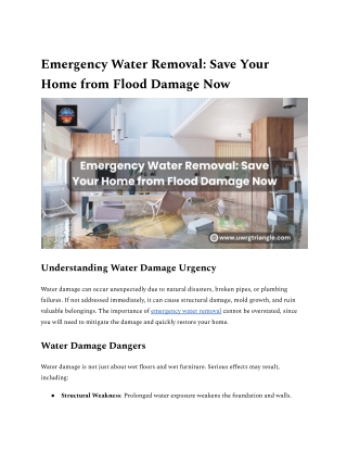 Emergency Water Removal_ Save Your Home from Flood Damage Now