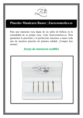 Pinceles Manicura Rusos | Zurecosmetics.es