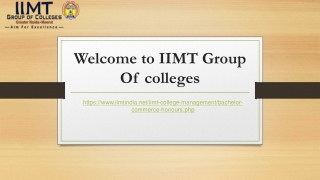 IIMT Group of Colleges: A Premier Destination for B.Com in Delhi NCR