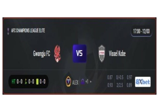 Xem trực tiếp Gwangju FC vs Vissel Kobe vào lúc 17:00, ngày 12/03/2025