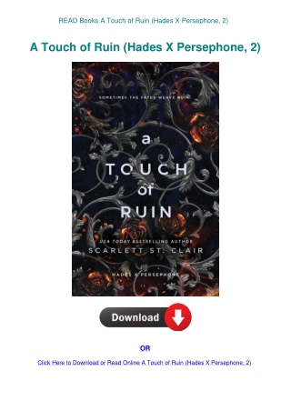 READ Books A Touch of Ruin (Hades X Persephone  2)