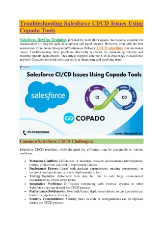 Salesforce DevOps Training in Chennai - Salesforce DevOps Course