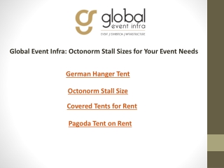 Global Event Infra Octonorm Stall Sizes for Your Event Needs