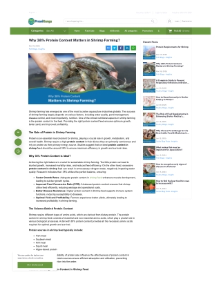 why 38 protein content matters in shrimp farming