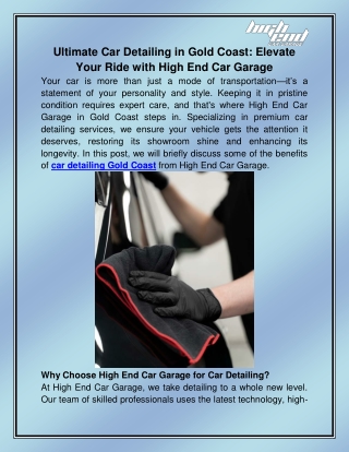 Car Detailing Gold Coast