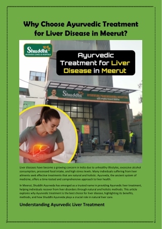 Ayurvedic Treatment for Liver Disease in Meerut